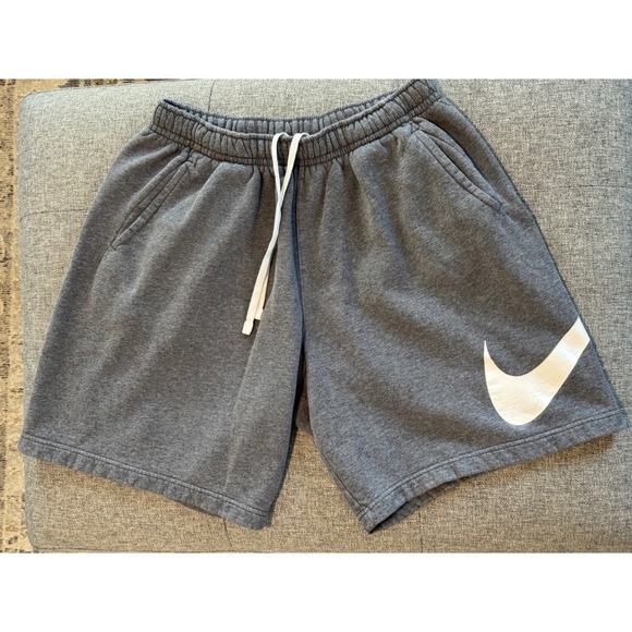 Nike Other - Nike Mens Gray Sportswear Club Fleece Shorts Big Swoosh Size L